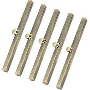 Coshar 7.5Inch Practical Kiss Clasp Lock Metal Purse Frame for Pursing Making,Bag Making and DIY Craft, Pack of 5 (Light Gold)