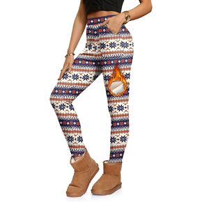 Christmas Women's Fleece Lined Tight Winter Leggings