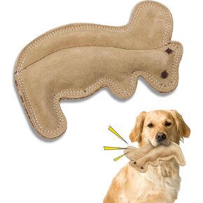 Ethical Pet Dura-Fused 7-Inch Leather Dog Toy, Large, Bear