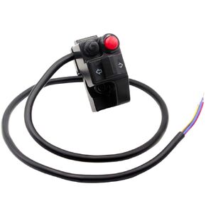 7/8" 22mm Aluminum Alloy Multi-function Motorcycle Offroad Handlebar Mount Horn Beam Winker Turn Single Push Button Switch Control