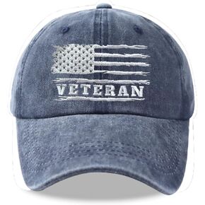 USA Flag Veteran Hats for Men Women, Funny Adjustable Embroidered Cotton American Army Military Baseball Cap