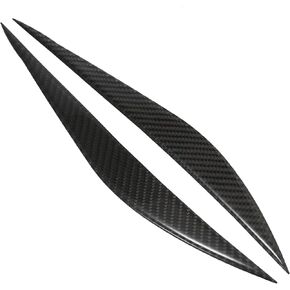 1 Pair Front Headlight Eyebrow Eyelid Trim Eye Lid Cover Decoration Styling Pair Stickers for BMW F30 2013-2018 Carbon Fiber Pattern Black Eyebrows Car Exterior Accessories