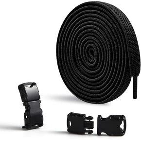 LUBAN Elastic No Tie Shoelaces Stuck Buckle Flat 41inch 105cm Sneakers Flat shoes Athletic Shoelace