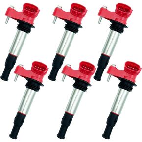 6PCS ARKAUTO HIGH ENERGY RED TOP IGNITION COIL UF375 12629037 ARK-IG375-R FOR Buick Allure Enclave LaCrosse Cadillac CTS SRX STS Chevrolet Traverse Vectra GMC Saab 9-3 Saturn Outlook 3.6 2.8 2.8T V6