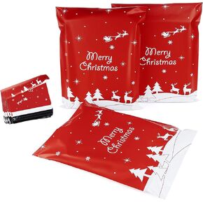 60 Pcs Christmas Poly Mailers Shipping Bags，12x16 Inch Shipping Bags for Clothing Winter Holiday Poly Self Seal Mailer Bags for Small Business, Shipping Envelopes Tear-resistant Packing Bags