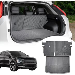 Cargo Liners Backrest Mat for Kia NIRO (Not for NIRO EV) Accessories 2023-2025 with Hook&Loop Rear Trunk Mat Rear Seat Back Cover Protector All Weather Anti-Slip Split Dog Liner 3 PCS
