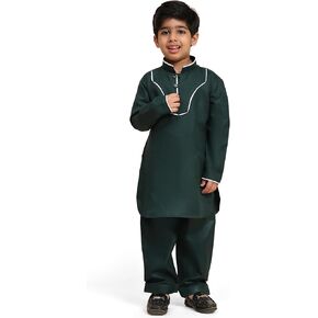 Boys Cotton Pathani Kurta set for kids | Indian Ethnic Wear | Wedding Outfit | Pack of 1 (S-247)