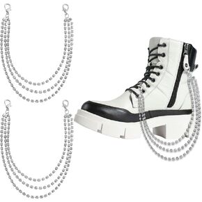 Shoes Charms for Sneakers Shoe Lace Charm Chain Decorative Sneaker Charms for Shoes Boots Purse C-roc s Charms Layered Tassel Metal Chains Shoes Decors