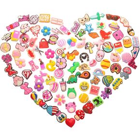 50, 100 PCS Random Shoe Charms for Croc, Non-Repeat Decorations for Croc Clog, Suitable for Kids, Boys, Girls, Men, Women