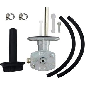 Fuel Valve Petcock with Lever Screw Fit for Kawasaki Prairie 400 KVF400 1999-2002, Fuel Tank Switch Valve Replace 51023-1254, 51023-1317