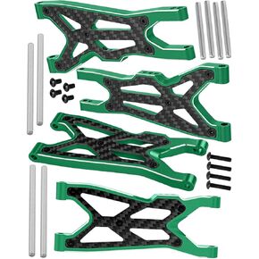 RC Suspension Arms A Arms Upgrades Part for 1/8 Typhon 3S BLX,1/10 Big Rock 3S BLX V3,Aluminum Front Rear Suspension A-Arms Hops up,Pink
