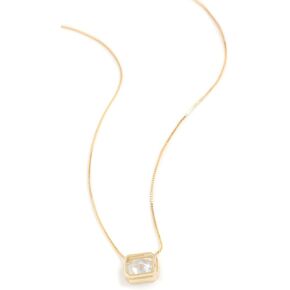 SHASHI Women's Emerald Baguette Necklace