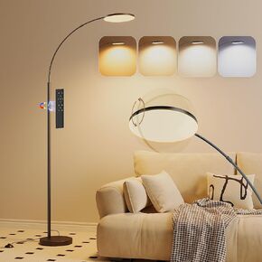 Floor Lamps for Living Room,32W LED Super Bright Dimmable Standing Lamp with Remote & Foot Switch, Remote Custom Color Temperatures,350°Rotating Head Floor Lamps for Bedroom, Office, Kid Room