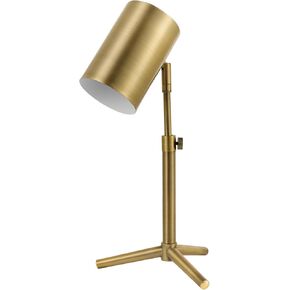 Globe Electric 52097 Pratt 18" Desk Lamp, Matte Brass Finish, Adjustable Height, in-Line Rocker On/Off Switch