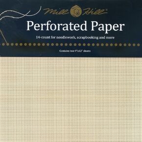 Mill Hill Perforated Paper 14 Count 9"X12" 2/Pkg, Ecru