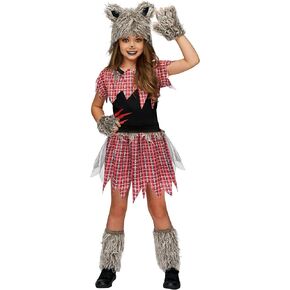 Spooktacular Creations Girls Wolf Costume, Halloween Costume for Kids, Werewolf Costume