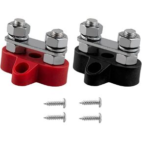 5/16"Bus Bar Distribution Block Terminal Block Positive Negative, 48V Insulated Power Dual/Single Stud Terminals for Auto Truck RV Boat(2PCS)