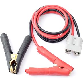 50A 600V Quick Connector Plug Battery Clamps 10AWG Cable Battery Charging Battery Alligator Clips Replacement for Anderson Golf Cart Car Motorcycle Forklift Battery Charging, 1M
