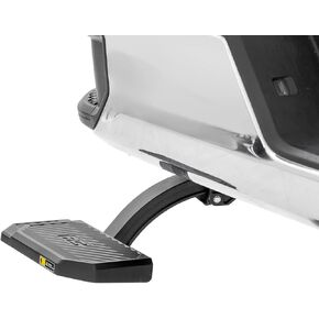 Rough Country Retractable Bed Step for Chevy Silverado/GMC Sierra 2500HD/3500HD (2020-2024) - Manual Pull Tailgate Step, Non-Slip Truck Step