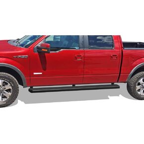 APS Running Boards (Nerf Bars Side Steps Step Bars) Compatible with Ford F150 2009-2014 SuperCrew Cab (Stainless Steel Black Powder Coated 6 inches)