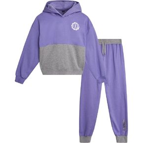 DKNY Girls Fleece Set - 2 Piece Girls Fleece Matching Set Sweatshirts and Sweatpants - Girls' fashion Fleece Outfit (4-16)