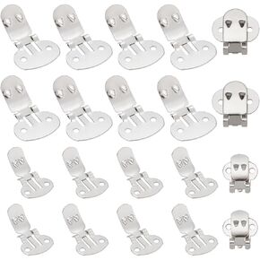 PH PandaHall 50 Pcs Stainless Steel Flat Blank Shoe Clips Length 25 to 31mm for DIY Crafts Decoration