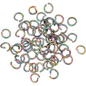 CHGCRAFT 100pcs Stainless Steel Jump Rings Vacuum Plating Jump Rings Open Rings for Women Stainless Steel not easy to allergic