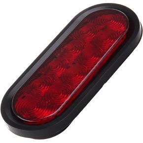 6" Oval Trailer Lights Stop Turn Tail Brake Light Rubber Flush Mount Replacement For Boat Trailer Truck RV (2 pcs)