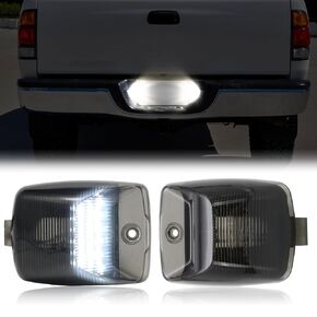LED license Plate Light Lamp Compatible with Tacoma 2005-2015, For Tundra 2000-2013, 2PCS License Plate Tail Light Smoked Lens, White Lights