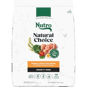 Nutro Core Dry Dog Natural Choice Senior Dry Dog Food, Chicken & Brown Rice Recipe Dog Kibble, 13 lb. Bag