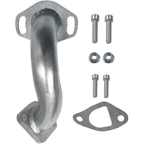 Racing Inverted Intake Pipe Inlet Manifold For Coleman 196cc Mini bike Predator 212 Ghost 224cc KT196 Go kart, BT200X CT200U EX, Baja Warrior MB200 Honda GX160 GX200 Clone Engine Silver