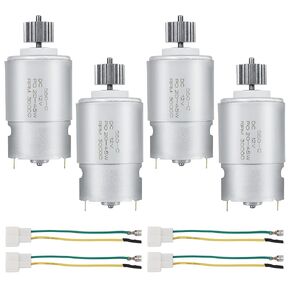 4PCS Big Wheel - Pair of 12 Volt RS550 30000RPM High-Speed 7R Motor (15T) Upgrade for Fisher Price Power Wheels Kids Ride On Car and Dune Racer Extreme/Ford F-150