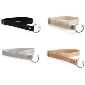 HomeSoGood 4 Pair High Heel Tie Band Adjustable Straps Shoe Accessories Elastic Lazy Shoelace U-shaped Pearl