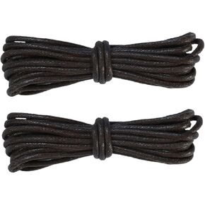 Set 2 Pairs Waxed Round Dress Shoe Laces, Dress Shoe Laces For Men, Oxford Shoelaces, Waxed Boot Laces