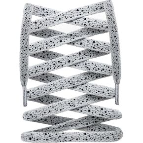 LitLaces - Premium Speckled Shoelaces Replacement for Air Jordan 1,2,3,4 fits Cement, Oreo, Grape