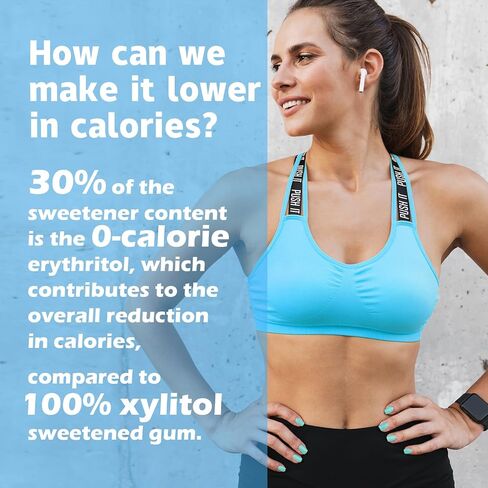 DC24 DAILY CARE Gum, Aspartame Free & Sugar Free Gum, Xylitol Chewing Gum with Erythritol, Low-Calorie, Sugarless, Natural Peppermint, 50 Pieces (Pack of 1) in Saudi Arabia