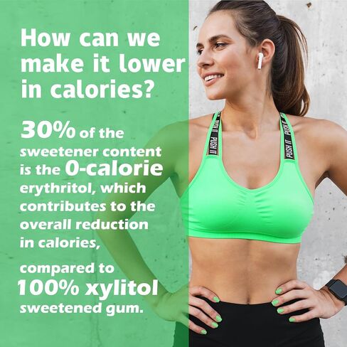 DC24 DAILY CARE Gum, Aspartame Free & Sugar Free Gum, Xylitol Chewing Gum with Erythritol, Low-Calorie, Sugarless, Natural Peppermint, 50 Pieces (Pack of 1) in Saudi Arabia