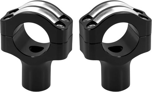 Motorcycle 1.25" Handlebar Riser Clamp Fit For Harley Softail Sportster XL Dyna Touring Road King (Black) in Saudi Arabia