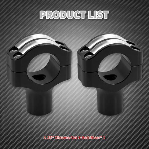 Motorcycle 1.25" Handlebar Riser Clamp Fit For Harley Softail Sportster XL Dyna Touring Road King (Black) in Saudi Arabia