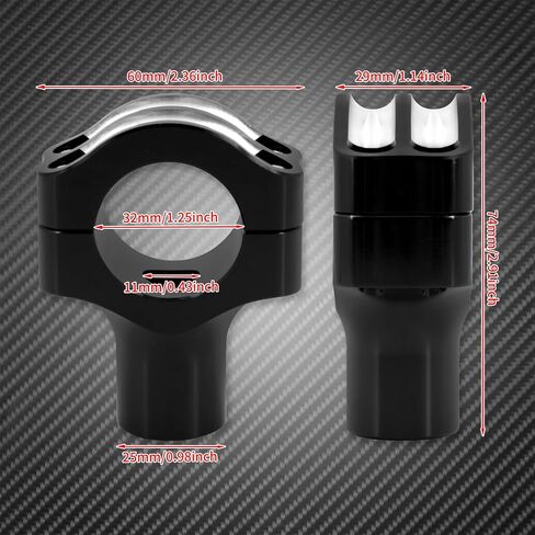 Motorcycle 1.25" Handlebar Riser Clamp Fit For Harley Softail Sportster XL Dyna Touring Road King (Black) in Saudi Arabia