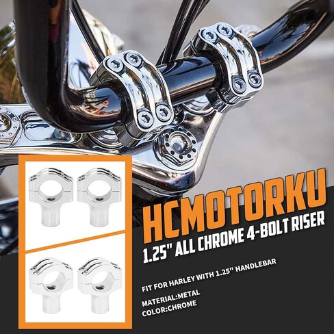 Motorcycle 1.25" Handlebar Riser Clamp Fit For Harley Softail Sportster XL Dyna Touring Road King (Black) in Saudi Arabia
