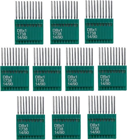 Blooy - DBX1 Standard Needles for Industrial Lockstitch Sewing Machines DB*1,16x257, 1738A (Pack of 100 PCS) (Size 14/90) in Saudi Arabia