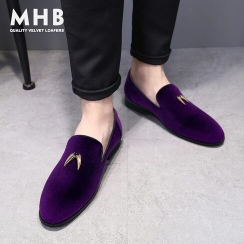 شبشب رجالي من MHB Penny سهل الارتداء من الجلد السويدي المخملي اللامع للتدخين in Kuwait