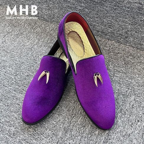 شبشب رجالي من MHB Penny سهل الارتداء من الجلد السويدي المخملي اللامع للتدخين in Kuwait