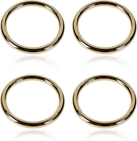 Foycow 4pcs O-Ring Circle Loop Buckle for Purse Bag Brass 1.25inch in Saudi Arabia