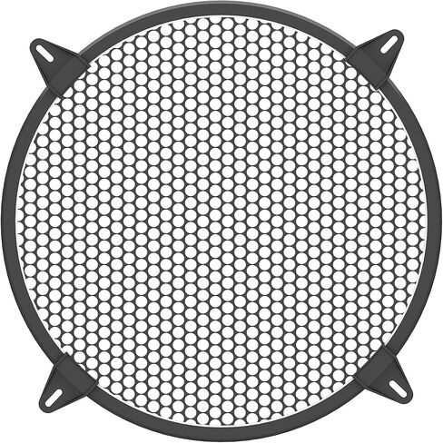 BLAZOR 10 inch Speaker Grill, Blck Subwoofer Metal Steel Mesh Speaker Cover, Waffle Protector Guard, Decorative Car Audio Grille with 4 pcs Grills Clamps and Screws (10 inch) in Kuwait