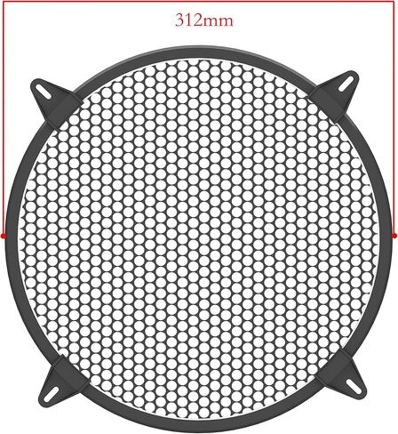 BLAZOR 10 inch Speaker Grill, Blck Subwoofer Metal Steel Mesh Speaker Cover, Waffle Protector Guard, Decorative Car Audio Grille with 4 pcs Grills Clamps and Screws (10 inch) in Kuwait