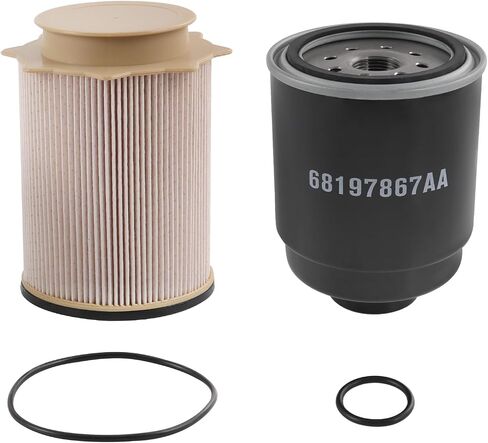 6.7 Cummins Fuel Filter Water Separator Set Compatible with 2019 2020 2021 2022 Ram 2500 3500 4500 5500 Diesel Turbo Engines, Replace 68157291AA 68436631AA in Saudi Arabia