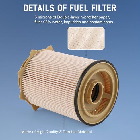 6.7 Cummins Fuel Filter Water Separator Set Compatible with 2019 2020 2021 2022 Ram 2500 3500 4500 5500 Diesel Turbo Engines, Replace 68157291AA 68436631AA in Saudi Arabia