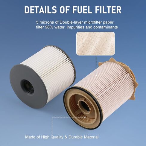 6.7 Cummins Fuel Filter Water Separator Set Compatible with 2019 2020 2021 2022 Ram 2500 3500 4500 5500 Diesel Turbo Engines, Replace 68157291AA 68436631AA in Saudi Arabia